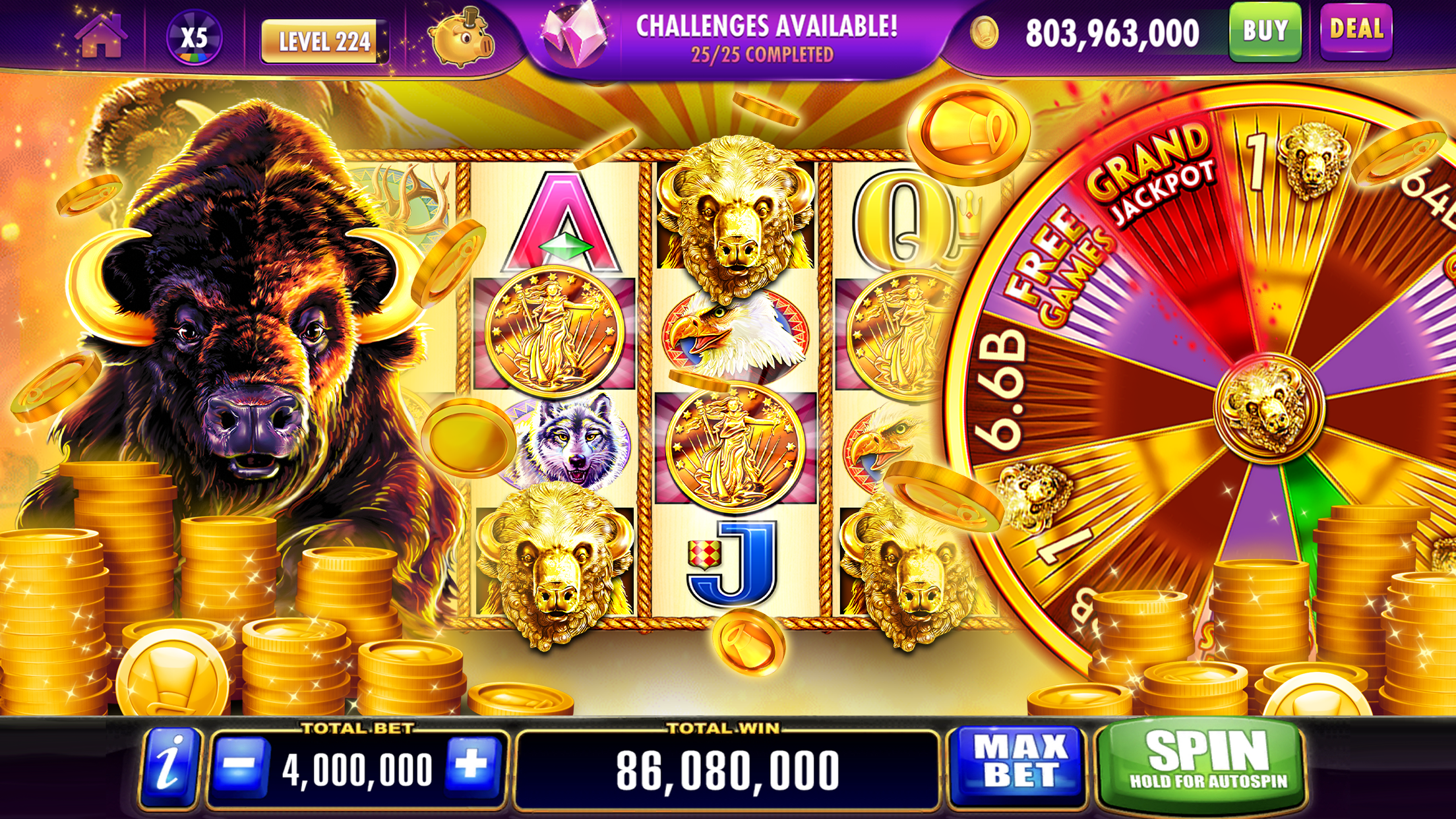 Captura de tela do aplicativo de slots 2